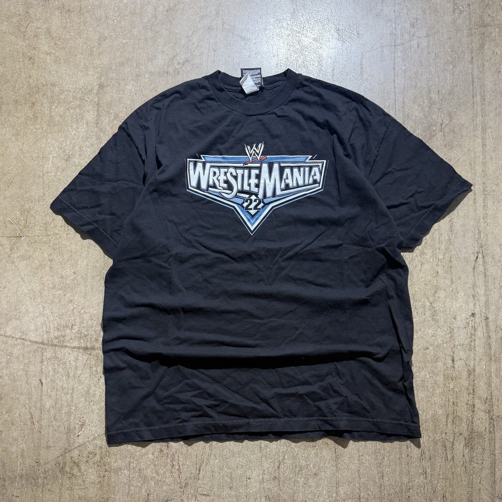 WrestleMania 22 Shirt Mens 2XL Black WWE Wrestling Chicago 4/2/06 Graphic Tee